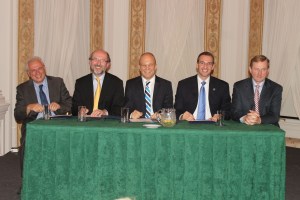 Representatives from the City of Dublin, University College Dublin, Dublin City University and Prime Minster Enda Kenny with Leading Cities CEO Mike Lake - Dublin 2013